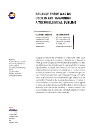 Imagining a Technological Sublime