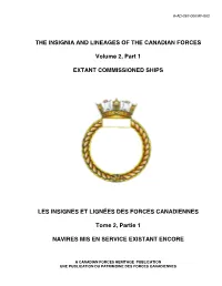 Official Lineages, Volume 2, Part 1: Extant Commissioned Ships