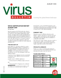 VB100 Certification Report