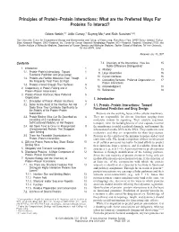 What Are the Preferred Ways for Proteins to Interact?