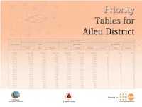 Aileu 2 District Priority Tables.Indd