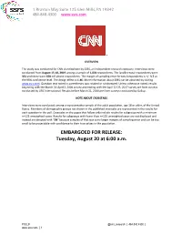 EMBARGOED for RELEASE: Tuesday, August 20 at 6:00 A.M