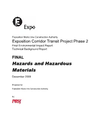 Exposition Corridor Transit Project Phase 2 Final Environmental Impact Report Technical Background Report