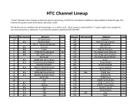 HTC Channel Lineup