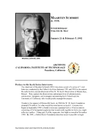 Interview with Maarten Schmidt