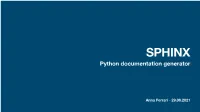 Python Documentation Generator