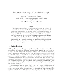 The Number of Ways to Assemble a Graph