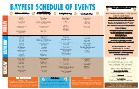 Bayfest Schedule of Events