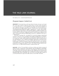 Disparate Impact, Unified Law