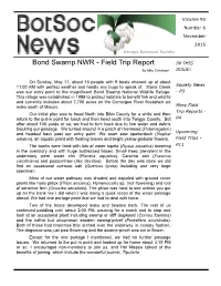 Field Trip Report in THIS by Mike Christison ISSUE