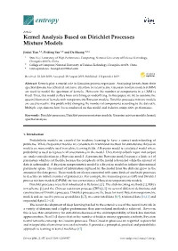 Kernel Analysis Based on Dirichlet Processes Mixture Models