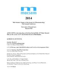 MACSEM 2014 Program Draft March 9