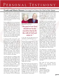 Personal Testimony