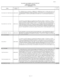 Exhibit 2 Maryland Transit Administration EPC PROJECT SUMMARY of ALL COST ITEMS ENERGY PERFORMANCE CONTRACT DGS PROJECT