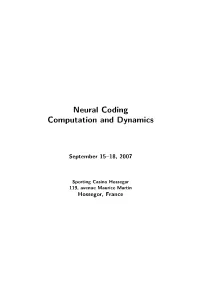 Neural Coding Computation and Dynamics
