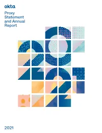 Okta, Inc. 2021 Proxy Statement and Annual Report