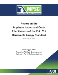 2021 Renewable Energy Standard Report with Appendices