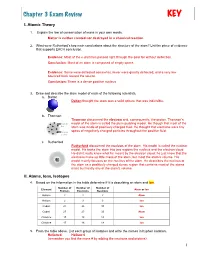 Chapter 3 Exam Review KEY