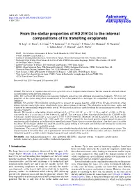 From the Stellar Properties of HD 219134 to the Internal Compositions of Its Transiting Exoplanets R