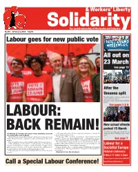 Labour Goes for New Public Vote