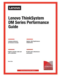 Lenovo Thinksystem DM Series Performance Guide