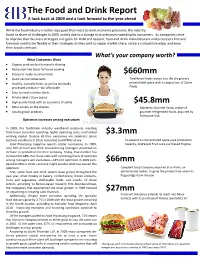 The Food and Drink Report a Look Back at 2009 and a Look Forward to the Year Ahead