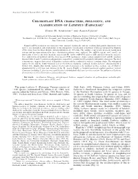 Chloroplast Dna Characters, Phylogeny, and Classification of Lathyrus (Fabaceae)1