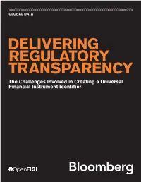 Delivering Regulatory Transparency