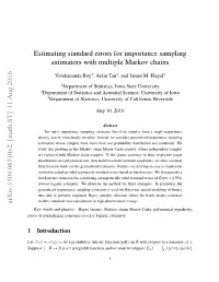 Estimating Standard Errors for Importance Sampling Estimators with Multiple Markov Chains