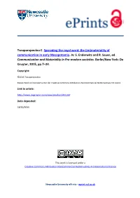 (Im)Materiality of Communication in Early Mesopotamia. In: S