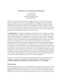 Learning Theories Primer