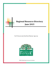 Regional Resource Directory June 2015