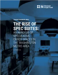 The Rise of Spec Suites: an Analysis of Speculative Office Spaces in the Washington Metro Area
