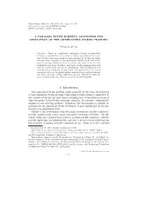 A Parallel Finite Element Algorithm for Simulation of the Generalized Stokes Problem
