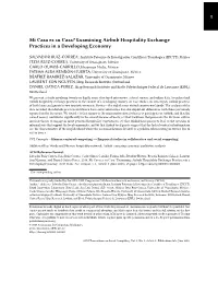 Examining Airbnb Hospitality Exchange Practices in a Developing Economy