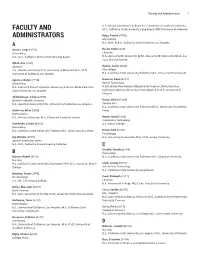 Faculty and Administrators 1