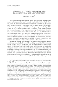 Eusebius on Constantine: Truth and Hagiography at the Milvian Bridge