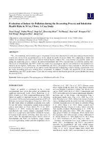 Evaluation of Indoor Air Pollution During the Decorating Process and Inhalation Health Risks in Xi’An, China: a Case Study