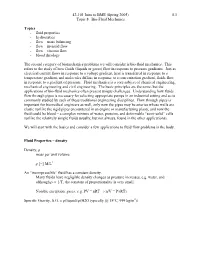 8.1 Topic 8. Bio-Fluid Mechanics Topics