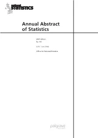 Annual Abstract of Statistics