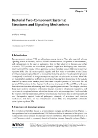 Bacterial Two-Component Systems: Structures and Signaling Mechanisms