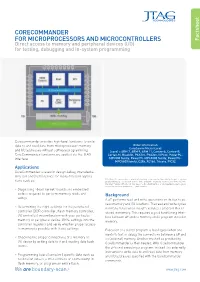 Corecommander for Microprocessors and Microcontrollers