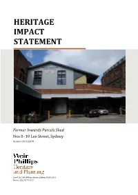Heritage Impact Statement Accompanies a Technical Package to Inform the Preparation of a Self-Repealing SEPP for the Western Gateway Sub-Precinct