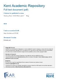 Kent Academic Repository Full Text Document (Pdf)