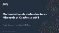 Modernisation Des Infrastructures Microsoft Et Oracle Sur AWS