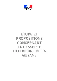 Rapport Sur La Desserte Extérieure De La Guyane