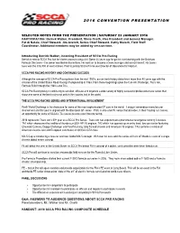 SCCA Pro Conv Pres Notes 2016