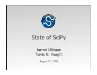State of Scipy