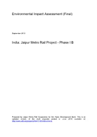 46417-001: Jaipur Metro Rail Line 1-Phase B Project