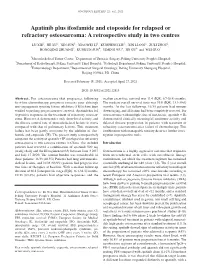 Apatinib Plus Ifosfamide and Etoposide for Relapsed Or Refractory Osteosarcoma: a Retrospective Study in Two Centres